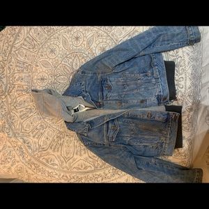 BDG denim/jersey coat from Urban Outfitters